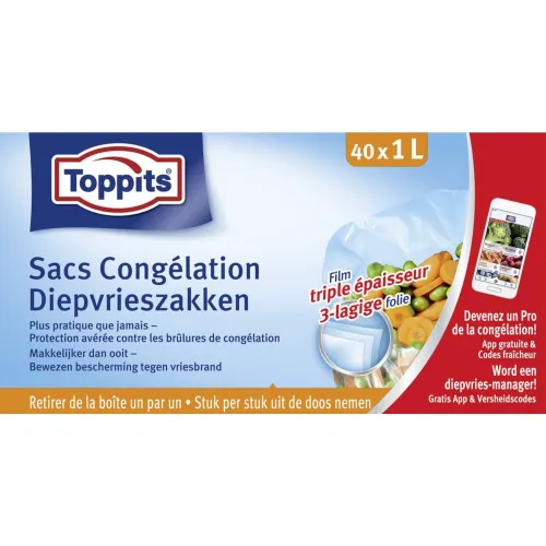 Toppits Diepvrieszakken 1 liter